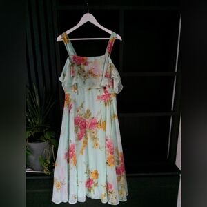 The Limited, Size 12, Mint Green Floral Dress, Orig. $89.50